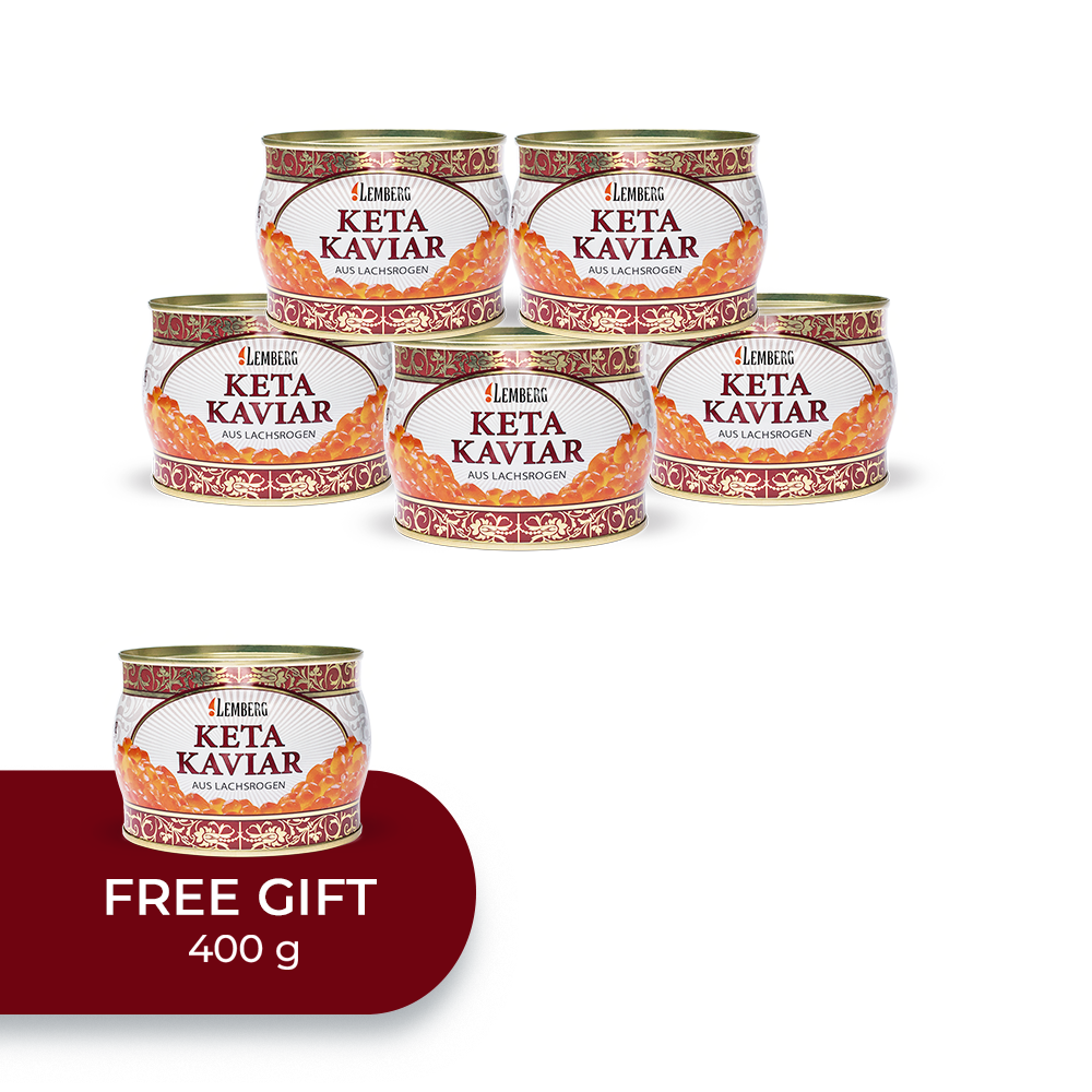 Keta Kaviar 400g, 5+1
