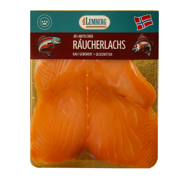 Норвежский лосось, холодного копчения, нарезанный, 100g